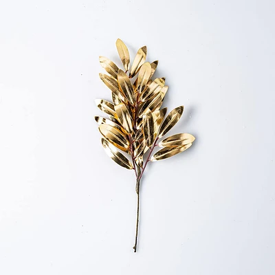 Nutcracker Christmas Pick Olive Leaf (Gold)