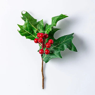 Nutcracker Christmas 'Holly Berry' Decor Pick (Red/Green)