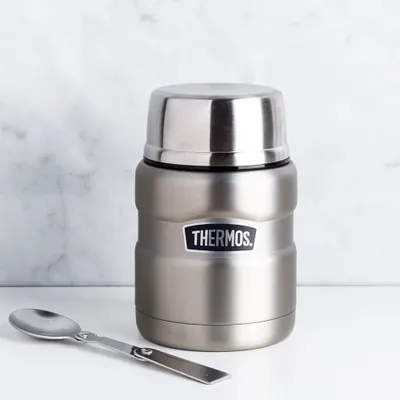 Thermos Stainless King Thermal Food Storage Jar (Silver)