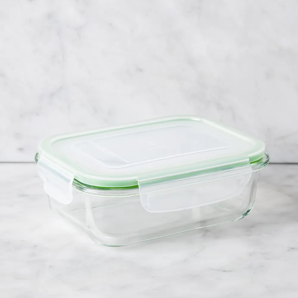 KSP Clip It Glass 600ml Storage Container (Green)