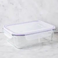 KSP Clip It Glass 1420ml Storage Container (Purple)