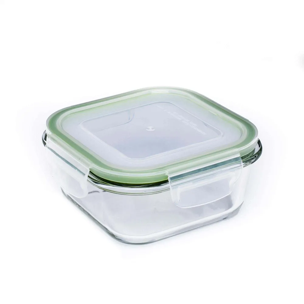 KSP Clip It Glass 495ml Storage Container (Green)