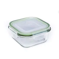 KSP Clip It Glass 495ml Storage Container (Green)
