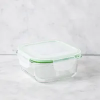 KSP Clip It Glass 495ml Storage Container (Green)