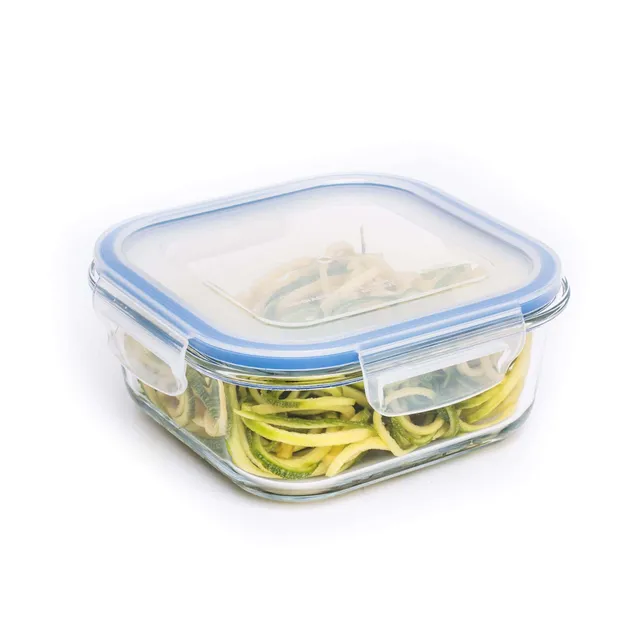 KSP Divided Glass 600ml Storage Container (Clear/White)