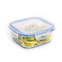 KSP Clip It Glass 760ml Storage Container (Blue)