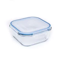 KSP Clip It Glass 760ml Storage Container (Blue)