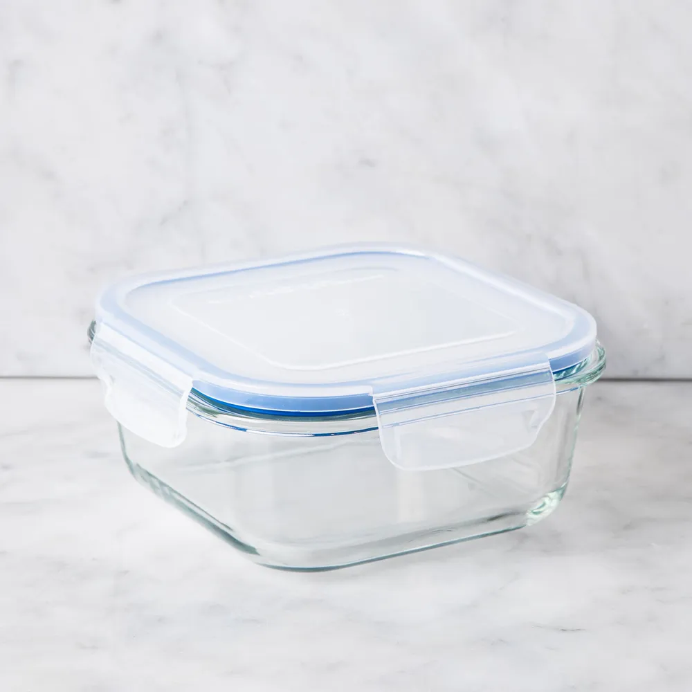 KSP Clip It Glass 760ml Storage Container (Blue)