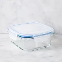 KSP Clip It Glass 760ml Storage Container (Blue)