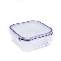 KSP Clip It Glass 1100ml Storage Container (Purple)