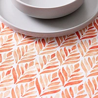 Easycare Printed 'Calme' Polyester Tablecloth 58x78" (Rust)