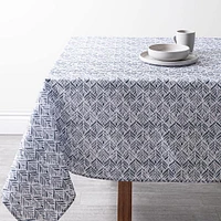 Easycare Printed 'Calme' Polyester Tablecloth 58x78" (Grey)