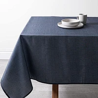 Easycare Printed 'Solid Textured' Polyester Tablecloth 58x78" (Charc)