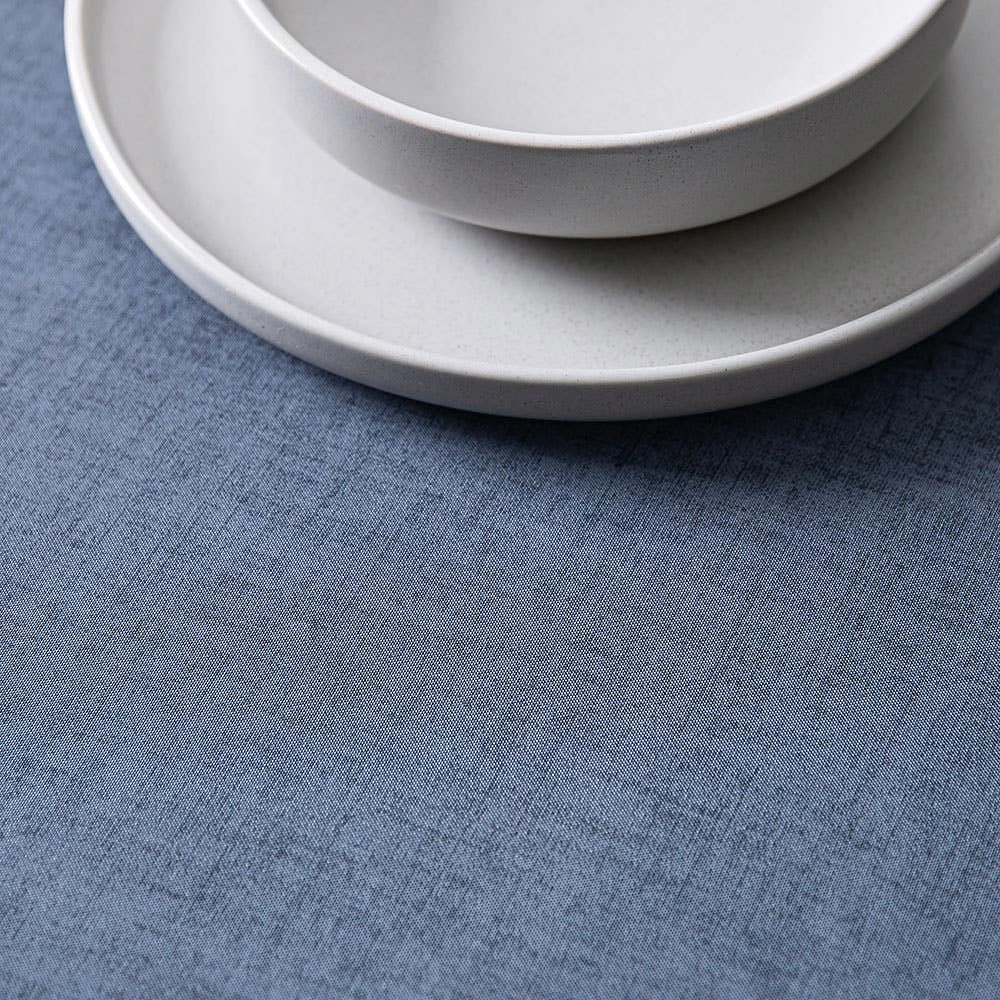 Easycare Printed 'Solid Textured' Polyester Tablecloth 58x78" (Charc)