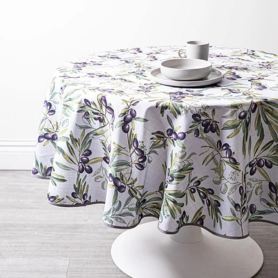 Easycare Printed 'Euro' Polyester Tablecloth 70" Dia.