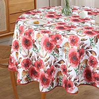 Easycare Printed 'Rose' Polyester Tablecloth 70" Dia.