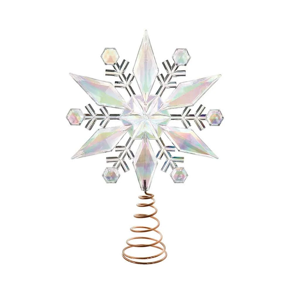 Kurt Adler Christmas 'Snowflake' Tree Topper (Iridescent)