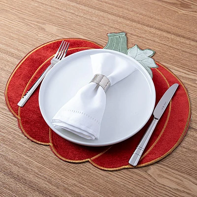 Harman Harvest Pumpkin Velvet Shaped Placemat