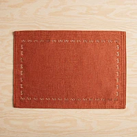 Harman Hemstitch Pumpkin Polyester Placemat