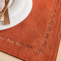 Harman Hemstitch Pumpkin Polyester Placemat