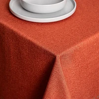 Harman Hemstitch Pumpkin Polyester Tablecloth (60x90")