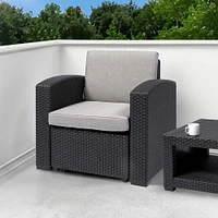 KSP Miami Chair with Cushion (Brown/Grey)