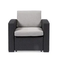 KSP Miami Chair with Cushion (Brown/Grey)