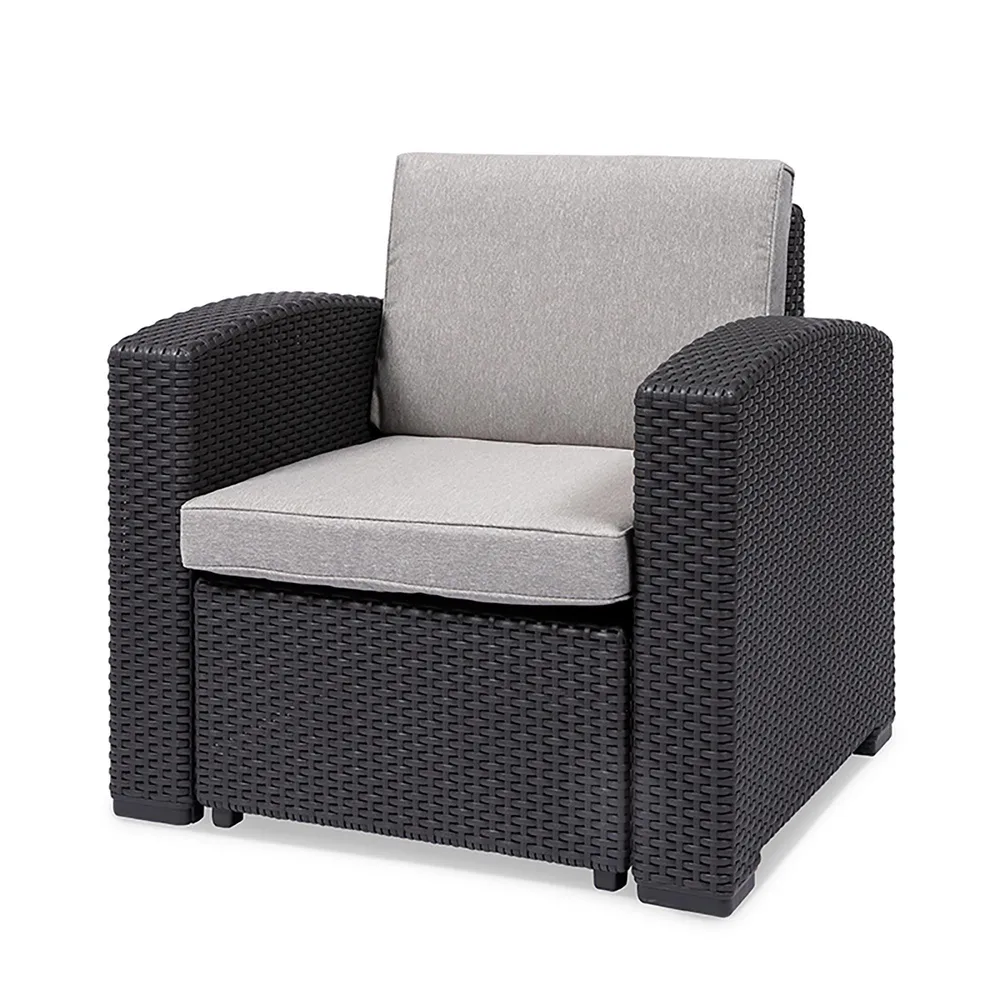 KSP Miami Chair with Cushion (Brown/Grey)