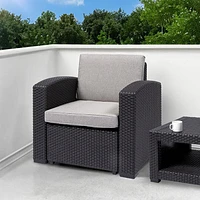 KSP Miami Chair with Cushion (Brown/Grey)