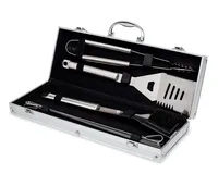 KSP Gourmet Bbq Tools In Aluminum Case - Set of 7 (Stainless Steel)