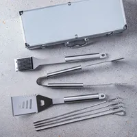 KSP Gourmet Bbq Tools In Aluminum Case - Set of 7 (Stainless Steel)