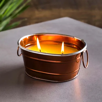 KSP Gardina 'Oval' Citronella Candle Metal Bucket (Copper)