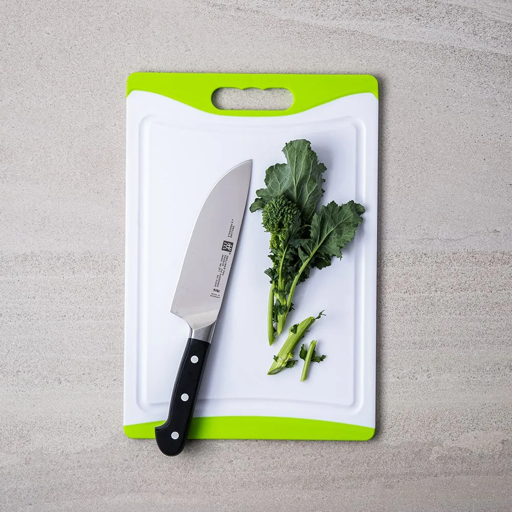 KSP Medium Dice Poly Cutting Board (Green/White)