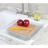 iDesign Metro Aluminum Over Sink Drainboard (Silver)