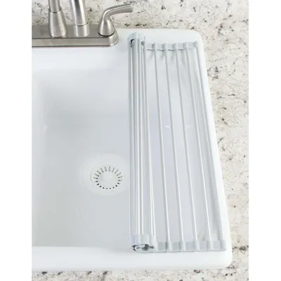 iDesign Metro Aluminum Over Sink Drainboard (Silver)