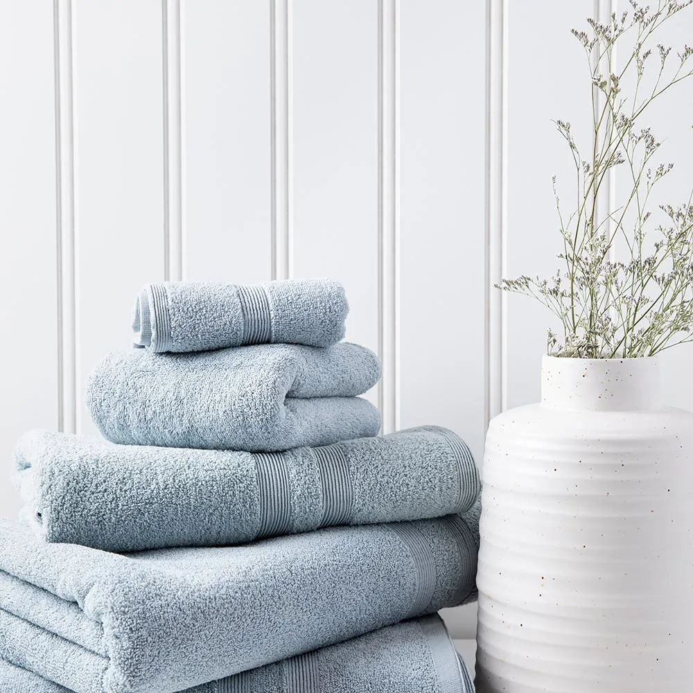 Moda At Home Allure Cotton Hand Towel (Powder Blue)