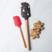 KSP Christmas Cook 'Gnome' Silicone Spatula with Wood Handle - Set/2