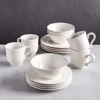 Thomson Pottery Pearlina Stoneware Dinnerware - Set of 16 (White)