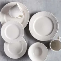 Thomson Pottery Pearlina Stoneware Dinnerware - Set of 16 (White)