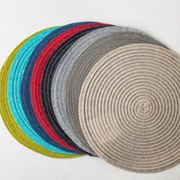 Harman Urban Two Tone Woven Round 'Urban 2-Tone' Vinyl Placemat (Aqua)