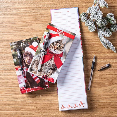 Ty Christmas Memo 'Xmas Cat/Cardinal/Xmas Dog' Notepad with Pen