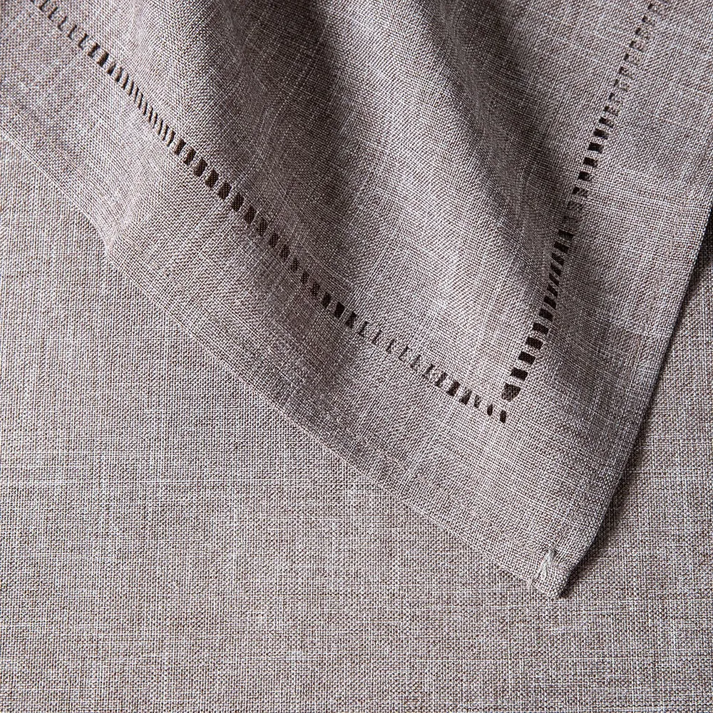 Harman Hemstitch Polyester Tablecloth 60"x90" (Dark Grey)