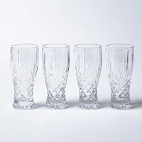 Godinger Dublin Crystal-Cut Pilsner Beer Glass - Set of 4 (Clear)