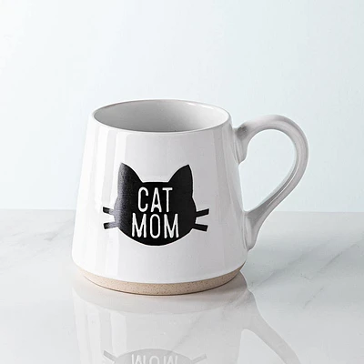 Koppers Big Bottom 'Cat Mom' Mug 16 oz. (White/Black)