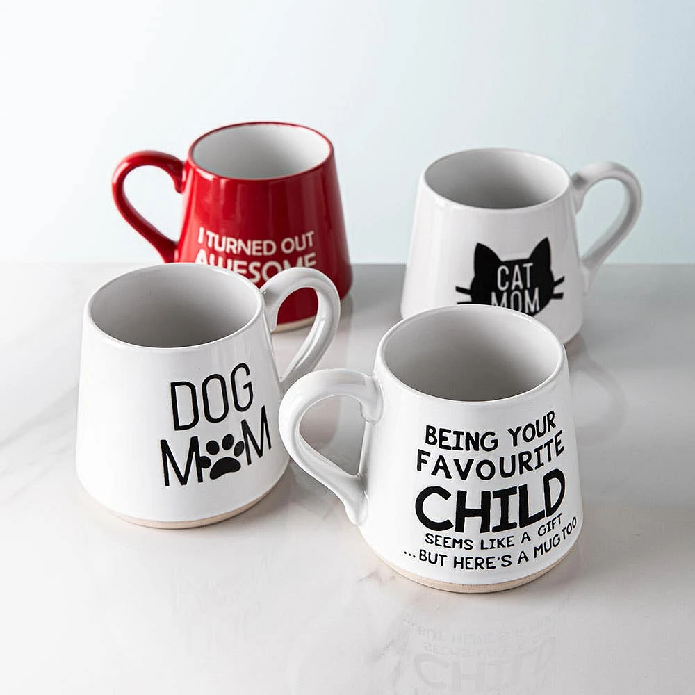 Koppers Big Bottom 'Dog Mom' Mug 16 oz. (White/Black)