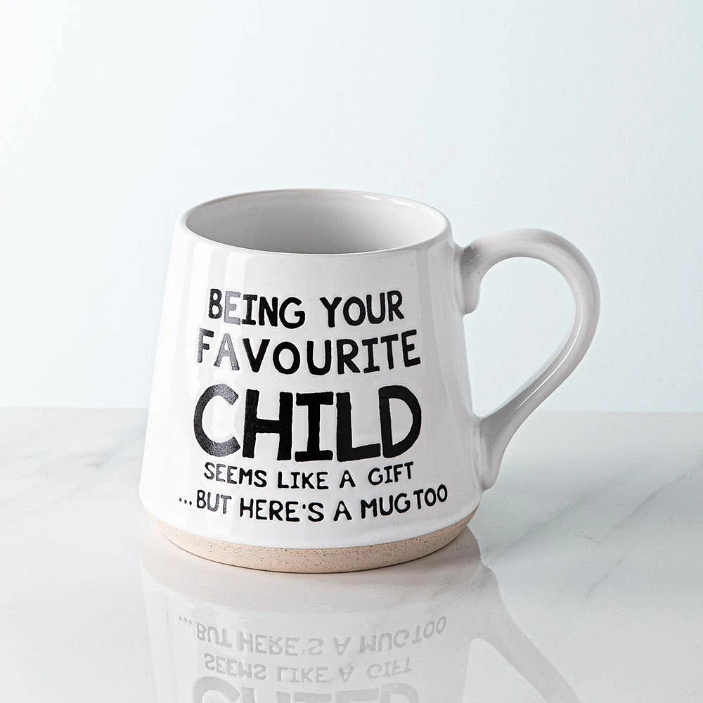 Koppers Big Bottom 'Favourite Child' Mug 16 oz. (White/Black)