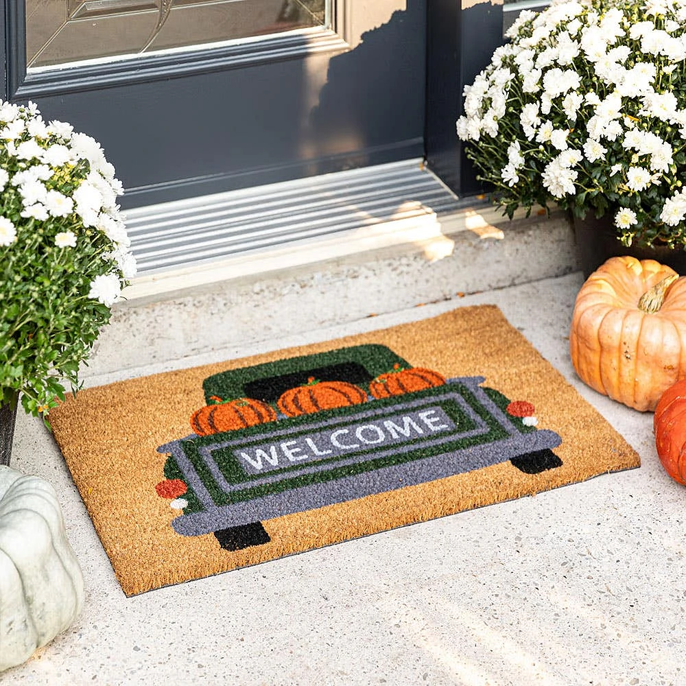 Koppers Casual 'Pumpkin Truck' Coir Mat (Multi Colour)