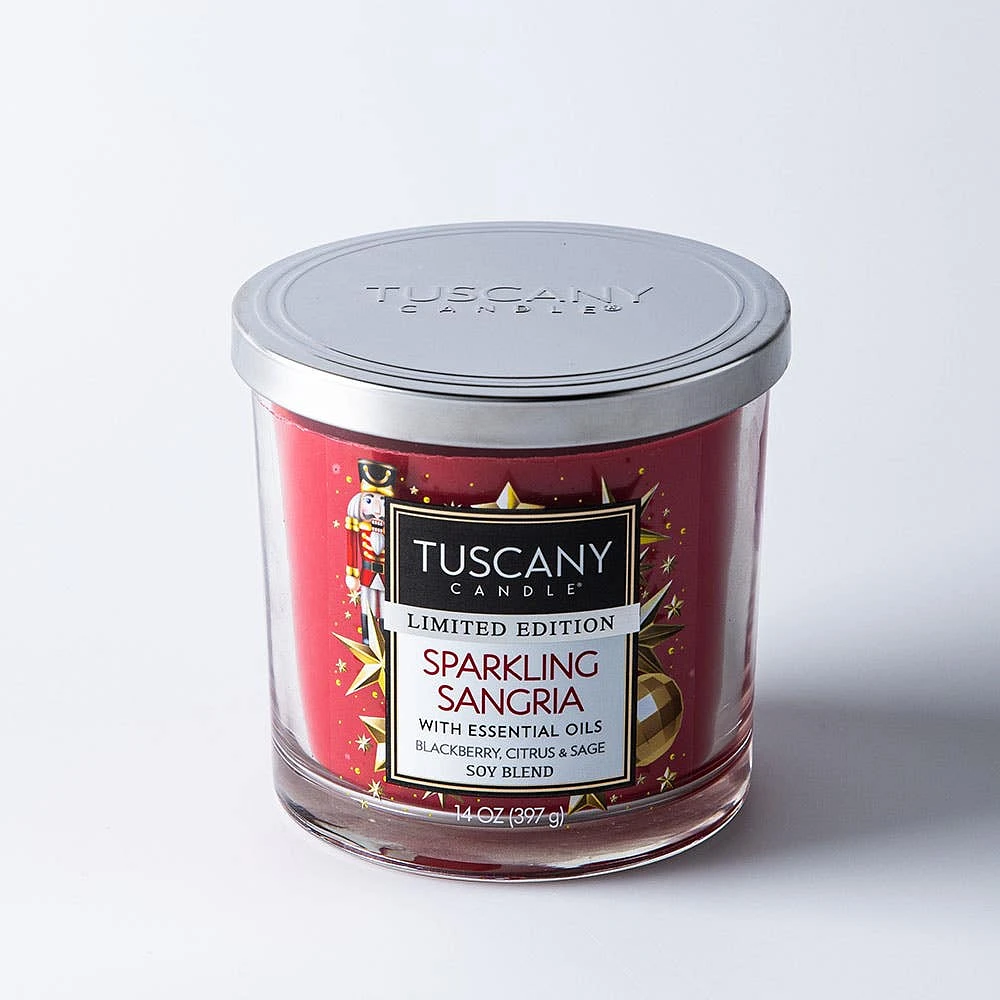 Empire Tuscany Christmas 'Sparkling Sangria' Glass Jar Candle