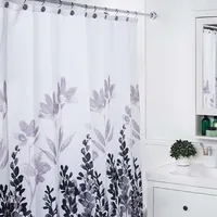 Moda At Home Polyester 'Wind Dance' Shower Curtain (White/Grey/Black)