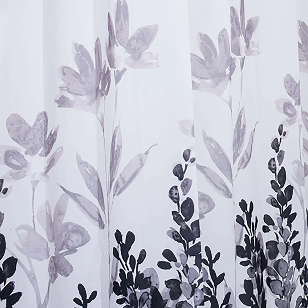 Moda At Home Polyester 'Wind Dance' Shower Curtain (White/Grey/Black)